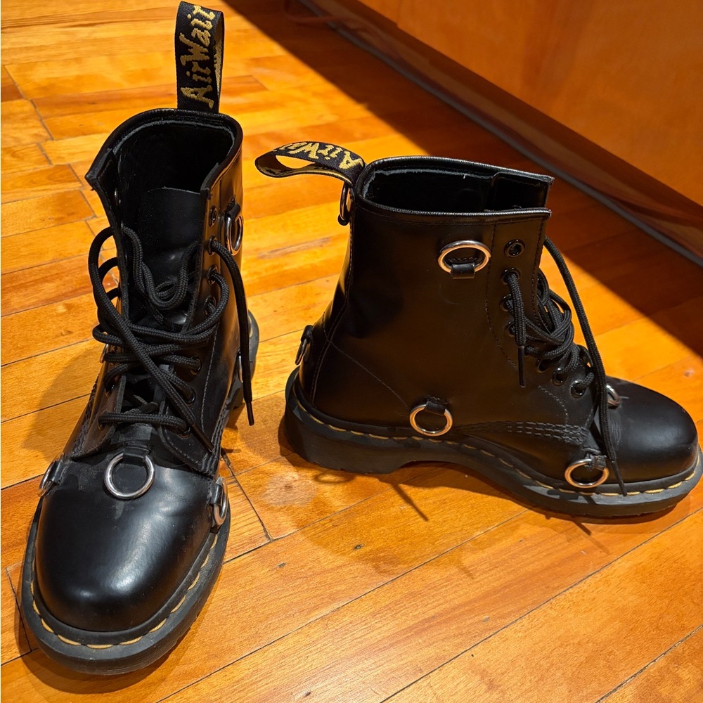 Raf Simons x Dr. Martens limited edition black lace-up boots